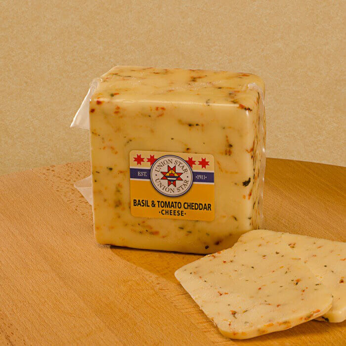 Tomato Basil White Cheddar Cheese In Wisconsin